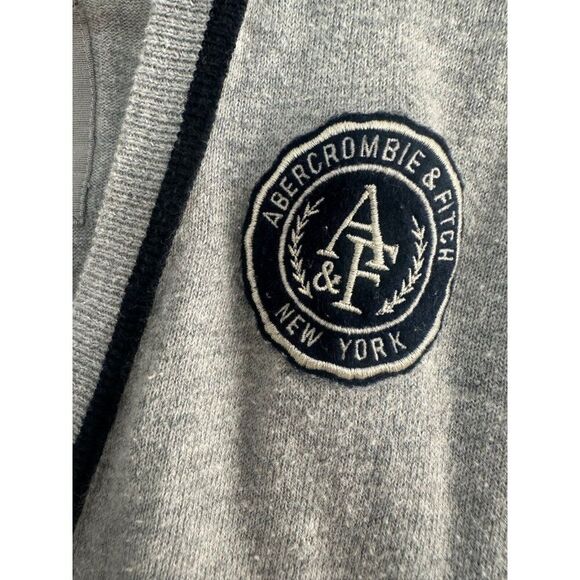 Vintage Abercrombie and Fitch Y2K Academia Preppy Patch Cardigan Women's Small - Picture 4 of 8